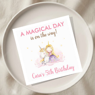 A Magical Day Unicorn Birthday Party Napkins