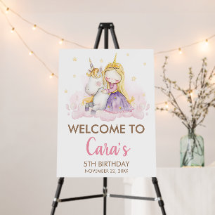 A Magical Day Unicorn Birthday Party Welcome Sign