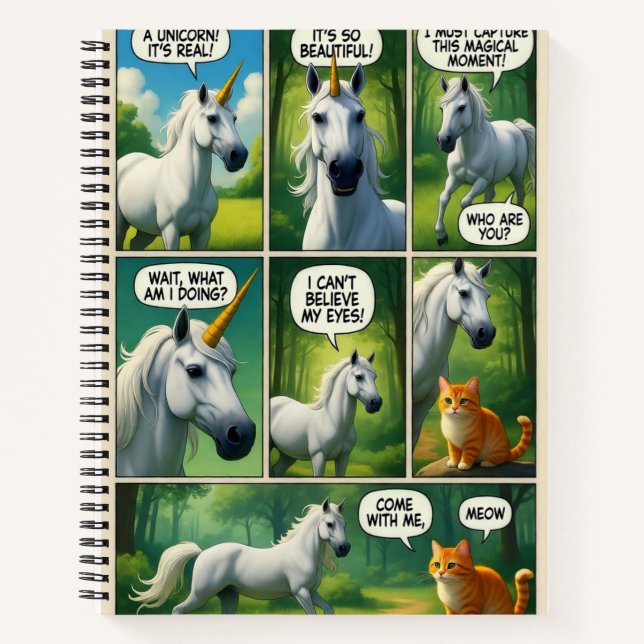 A Magical Encounter with a Talking Cat Notebook (Front)