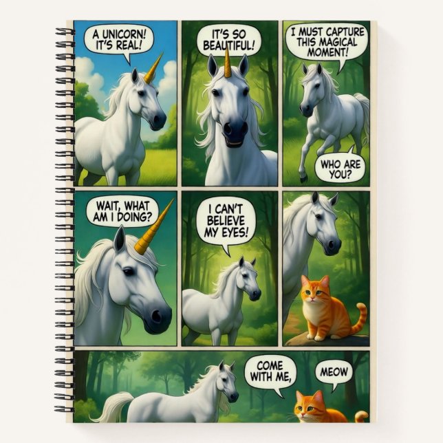 A Magical Encounter with a Talking Cat Notebook (Front)