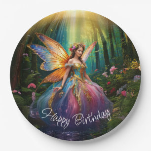 A Magical Fairy Enchanted Forest Happy Birthday Paper Plates
