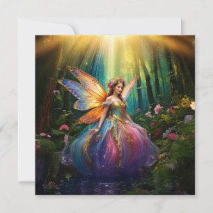 A magical fairy in an enchanted forest