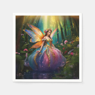 A Magical Fairy in an Enchanted Forest Napkins