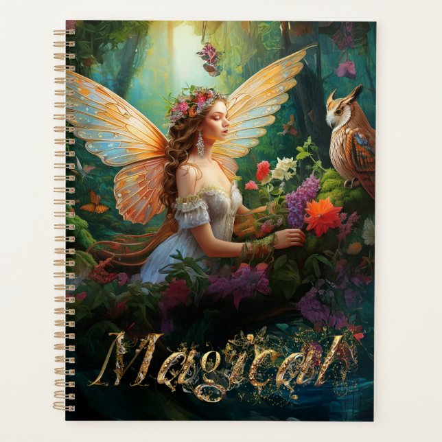 A magical fairy pond Magical Decorative Text Planner (Front)