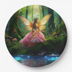 A magical fairy woodland forest paper plates