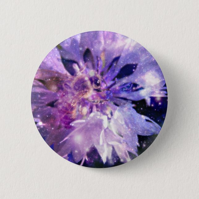 A Magical Honey Bee Pinback Button (Front)