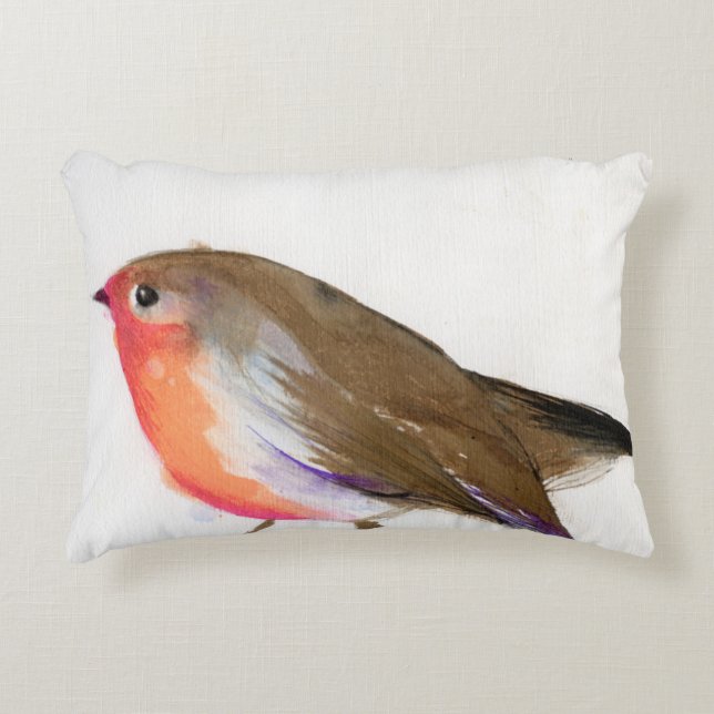 A magical little robin called Wisp 2011 Accent Pillow (Front)