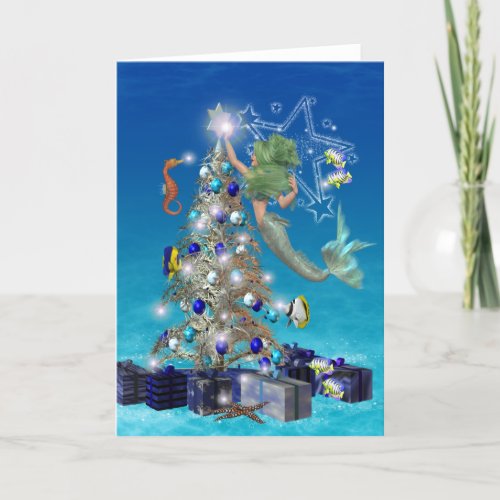 A Magical Mermaid Christmas christmas card