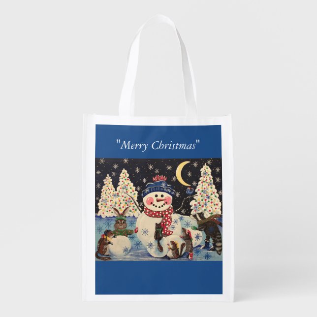 "A Magical Night in the Snow" Grocery Bag (Front)