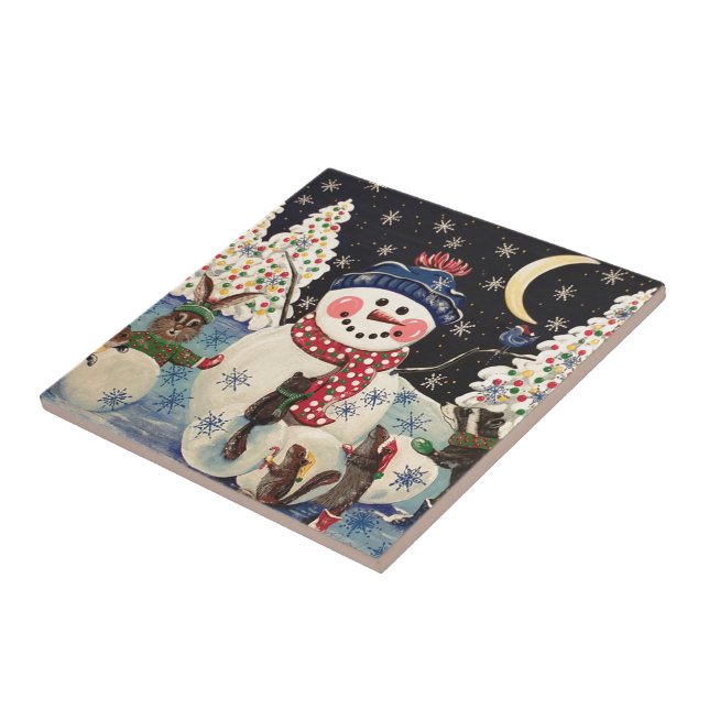 "A Magical Night in the Snow" Tile (Side)