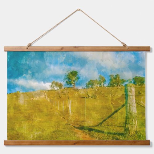 A magical pastoral landscape  hanging tapestry