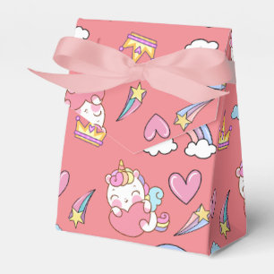 A Magical Rainbow Unicorn Happy Birthday Party Favor Boxes