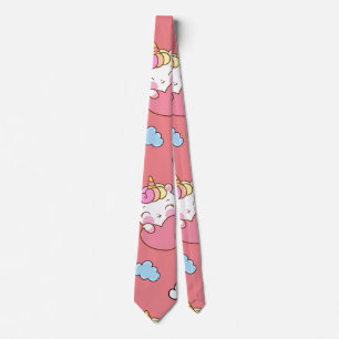 A Magical Rainbow Unicorn Pattern Birthday Party Neck Tie