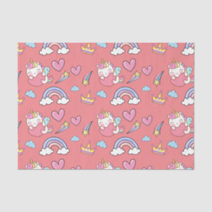 A Magical Rainbow Unicorn Pattern  Birthday Party Tissue Paper