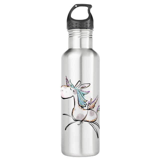A Magical Unicorn Stainless Steel Water Bottle (Front)