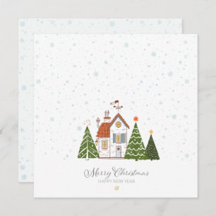 A Magical Villlage Christmas Greeting Card Invit