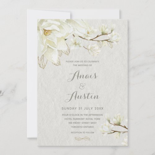 A Magnolia Afternoon Wedding Invitation