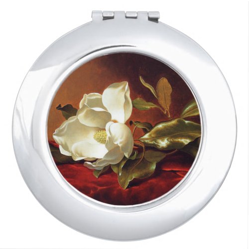 A Magnolia on Red Velvet  Compact Mirror