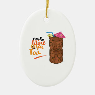 A Mai Tai Ceramic Ornament