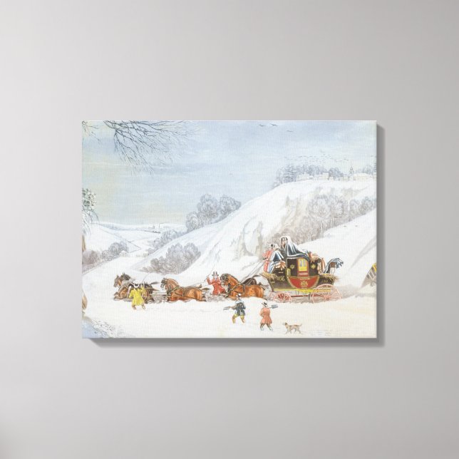 A Mail in Deep Snow Canvas Print (Front)