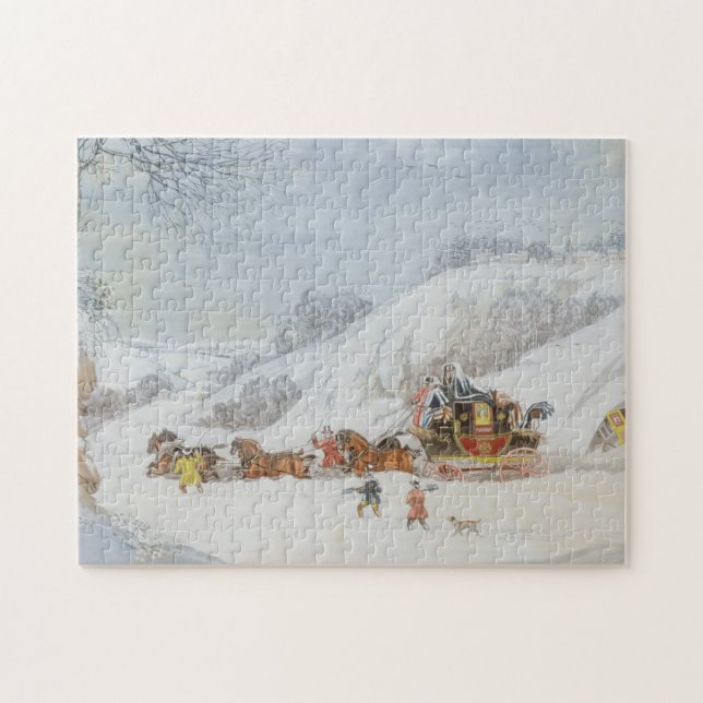 A Mail in Deep Snow Jigsaw Puzzle (Horizontal)