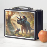 A majestic adult Triceratops  Metal Lunch Box
