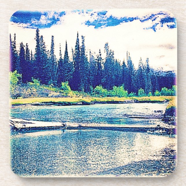 A Majestic Canadian Wilderness Forest. Buy Now Beverage Coaster (Front)