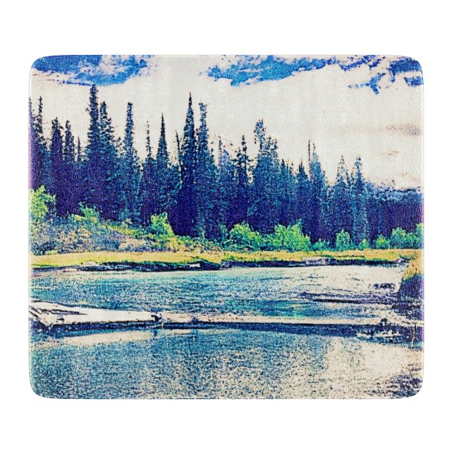 A Majestic Canadian Wilderness Forest. Buy Now Cutting Board (Front)
