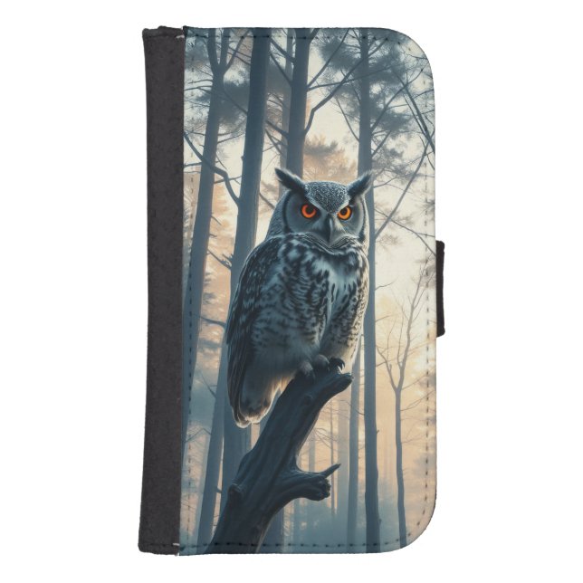 A Majestic Owl  Samsung Galaxy Wallet Case (Front)
