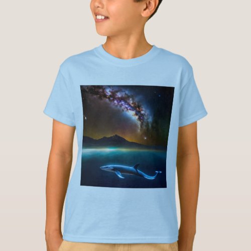 A Majestic Space Whales Journey to the Cosmic Sin T_Shirt