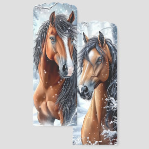 A Majestic Winter Horse Bookmarks