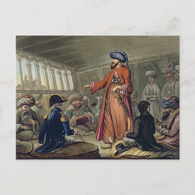 A Mameluke Delivering a Message from Mourad Bey, e Postcard (Front)
