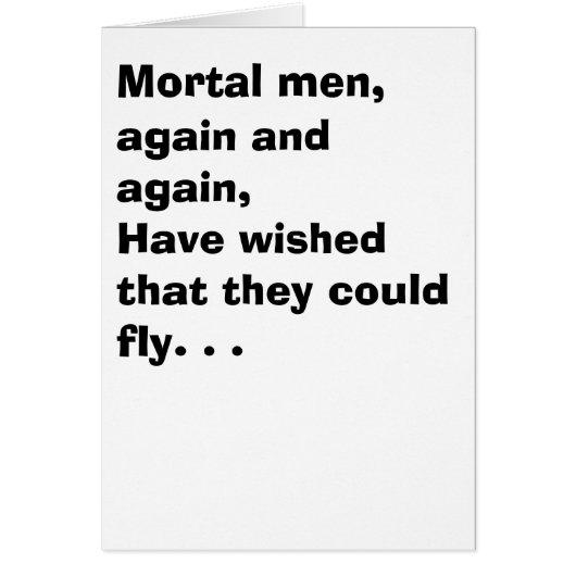 A Man and a Fly Cards (Front)