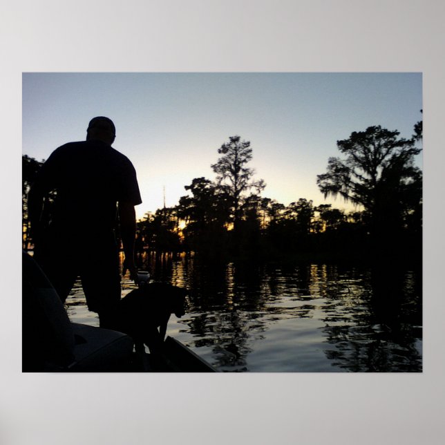 A man and his dog on the Bayou Poster (Front)