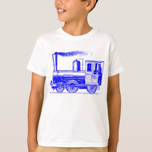 A Man and His Train _ Blue T_Shirt