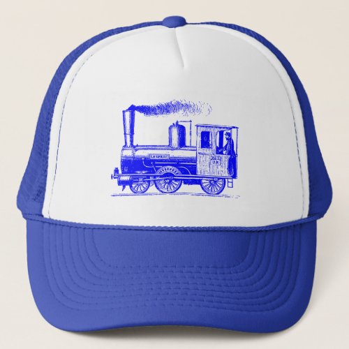 A Man and His Train _ Blue Trucker Hat