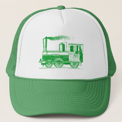 A Man and His Train _ Grass Green Trucker Hat