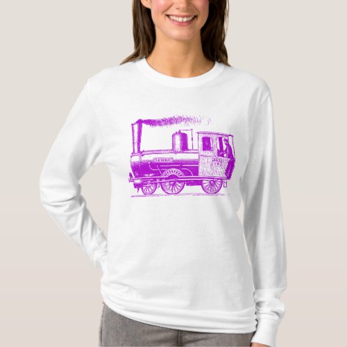 A Man and His Train _ Purple T_Shirt