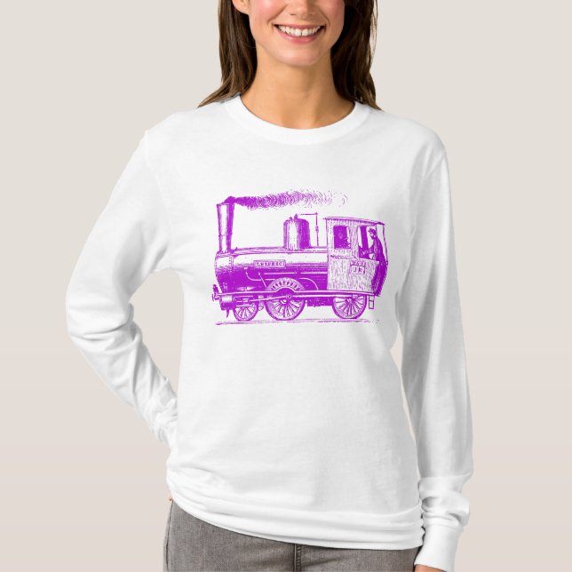 A Man and His Train - Purple T-Shirt (Front)