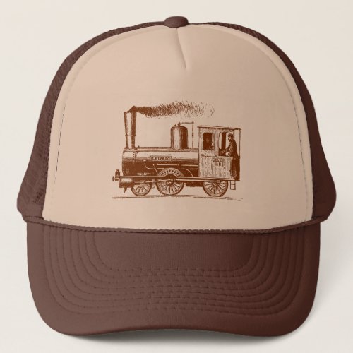 A Man and His Train _ Walnut Trucker Hat