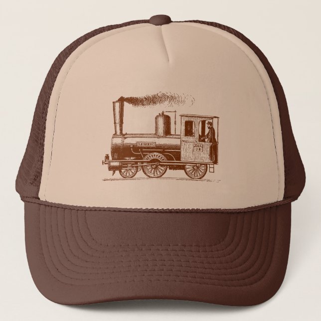 A Man and His Train - Walnut Trucker Hat (Front)