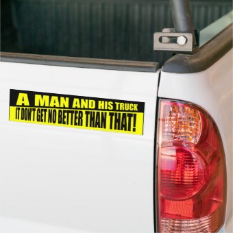 CafePress 'A Man And His Truck' Oval Bumper Sticker - Vinyl Car Decal