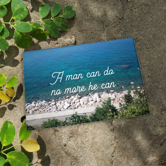 A man can do no more he can quote ocean poster