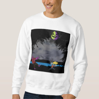 A man chased by zombies sweatshirt