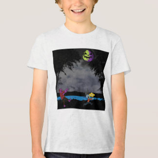 A man chased by zombies Tri-Blend shirt