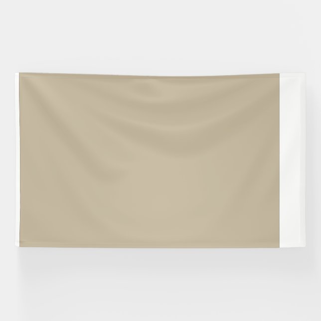 a man in a suit and tie standing in front of a wal banner (Horizontal)