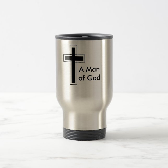 A Man of God Stainless Travel Mug (Center)