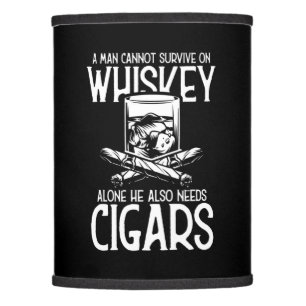 A Man Who Loves Whiskey And Cigar Lamp Shade