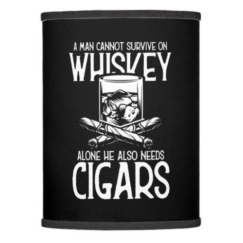 A Man Who Loves Whiskey And Cigar Lamp Shade