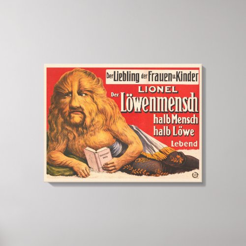 A Man With Lions Head Reading Shakespeare 1913 Canvas Print